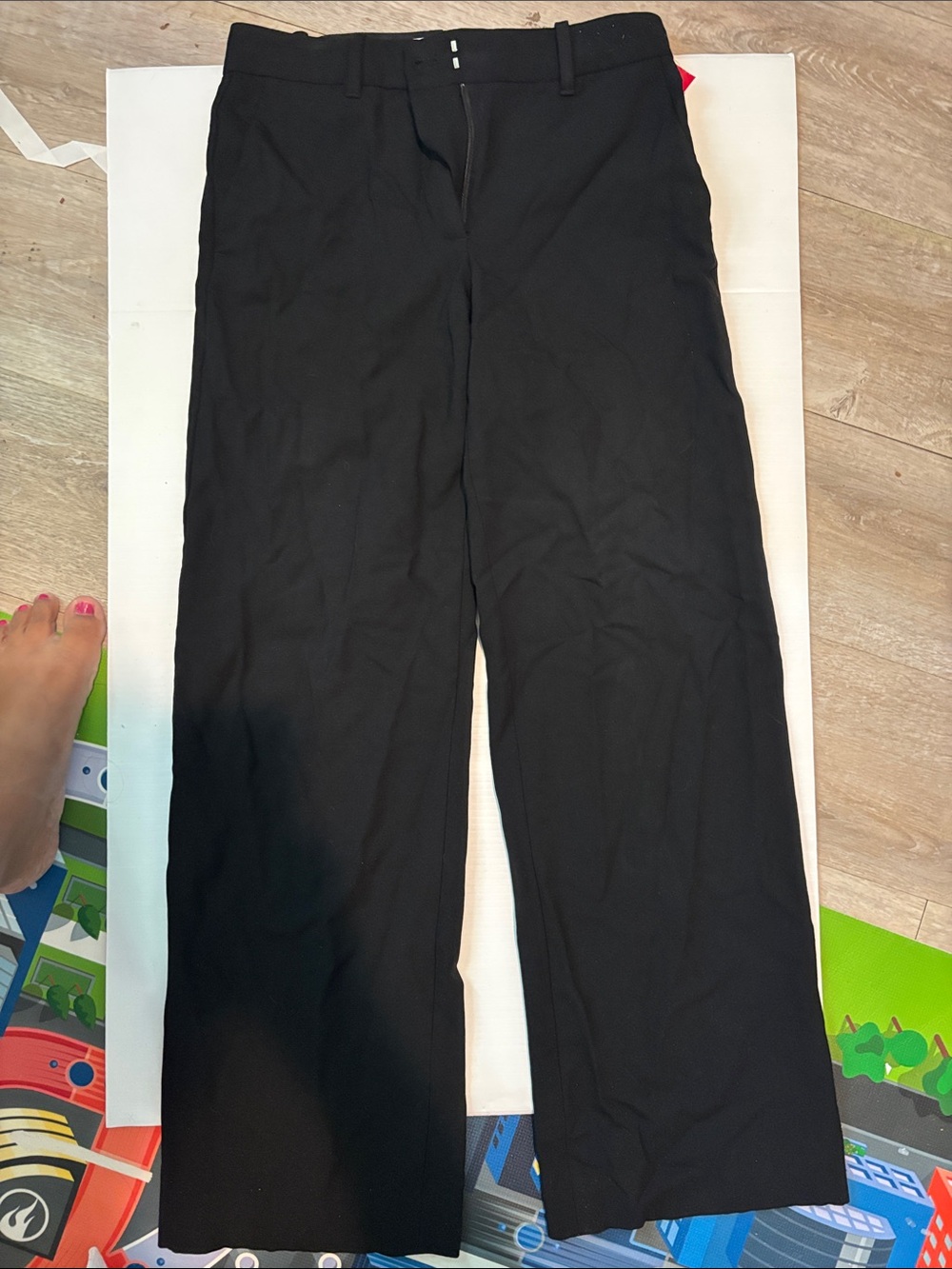 Aritzia Babaton Black Wide Leg Trousers